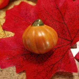 Small Ceramic Pumpkin Pin